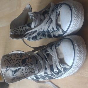 Cheetah inspired Converse
